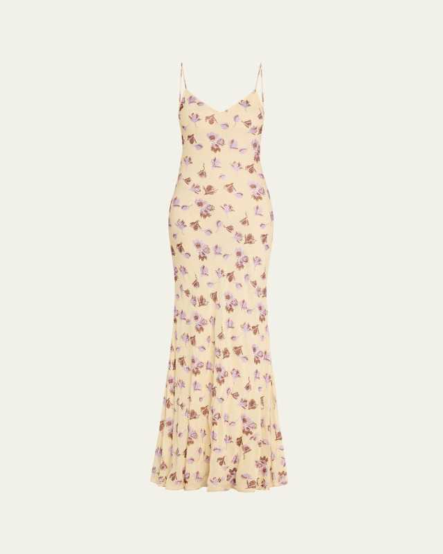 Embellished Floral Maxi Dress